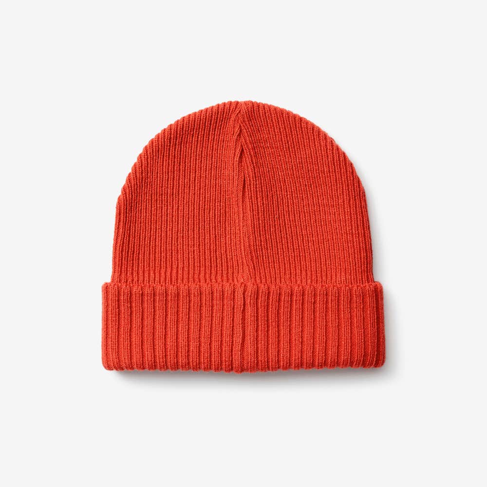 Ribbed Patch Beanie